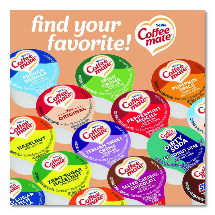 Bulk Liquid Coffee Creamer, Vanilla Caramel, 0.38 oz Mini Cups, 180/Carton
