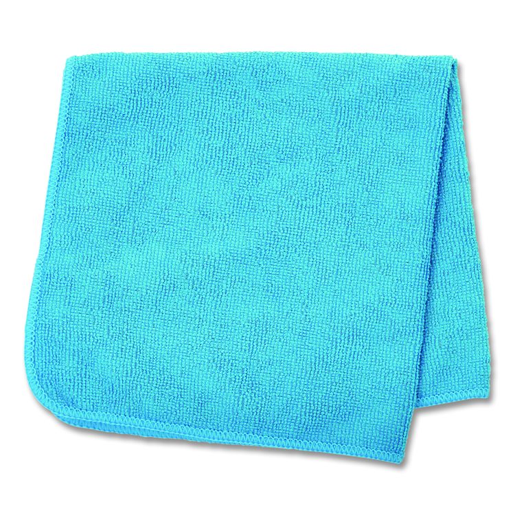 Microfiber Cleaning Cloths, 12 x 12, Blue, 24/Pack