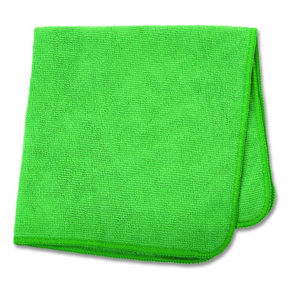 Microfiber Cleaning Cloths, 16 x 16, Green, 24/Pack