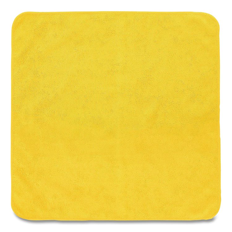Microfiber Cleaning Cloths, 16 x 16, Yellow, 24/Pack