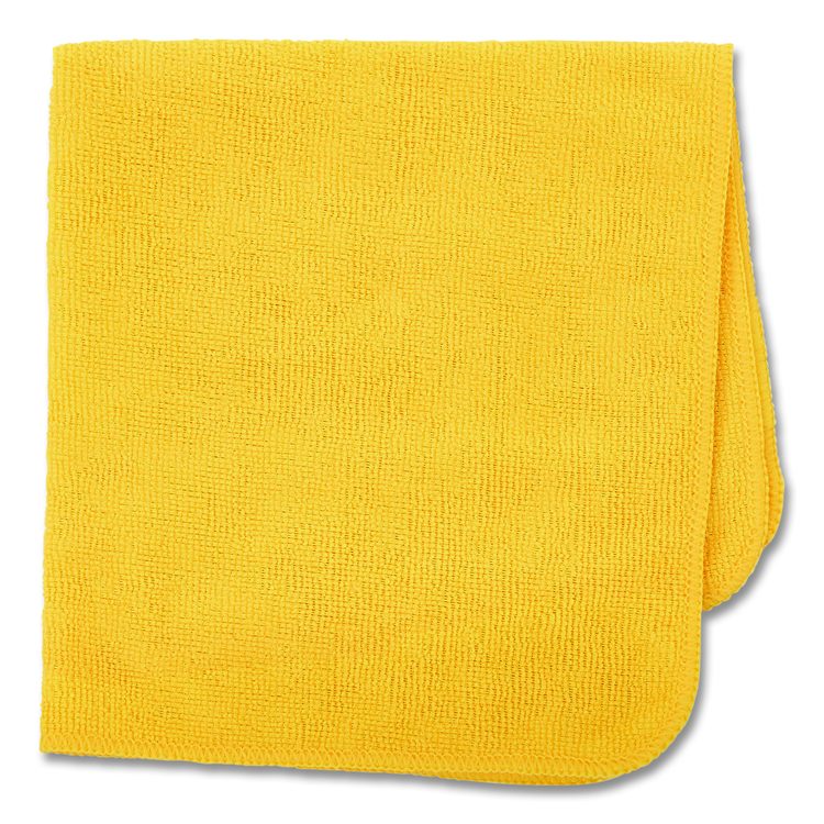 Microfiber Cleaning Cloths, 16 x 16, Yellow, 24/Pack