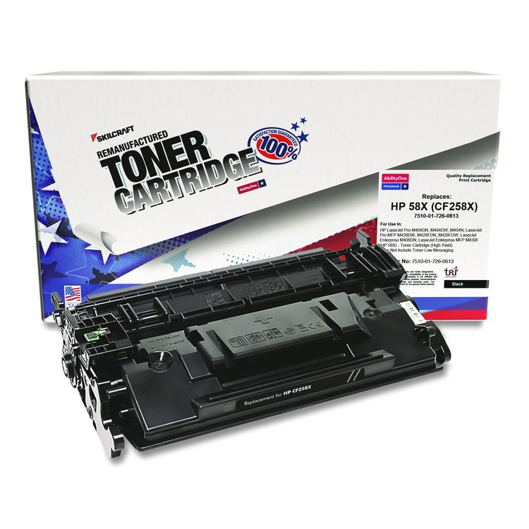 7510017260613 Remanufactured CF258X (58X) High-Yield Toner, 10,000 Page-Yield, Black