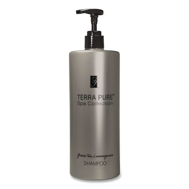Terra Pure Shampoo Air Pump, Green Tea Lemongrass Scent, 16.23 oz Bottle, 12/Carton