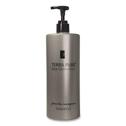 Terra Pure Shampoo Air Pump, Green Tea Lemongrass Scent, 16.23 oz Bottle, 12/Carton