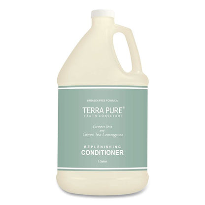 Terra Pure Conditioner Gallon, Green Tea Lemongrass Scent, 1 gal Bottle, 4/Carton