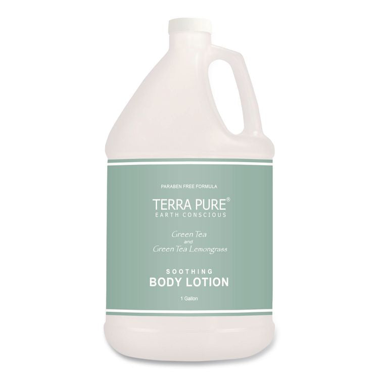 Terra Pure Lotion Gallon, 1 gal Bottle, Green Tea and Lemongrass Scent, 4/Carton