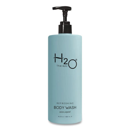 H2O Therapy Body Wash Air Pump, White Tea and Lemongrass Scent, 16.23 oz Bottle, 12/Carton