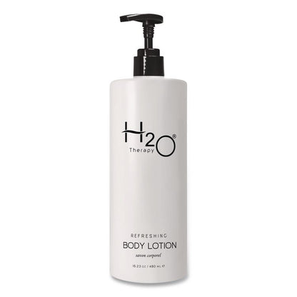 H2O Therapy Body Lotion Air Pump, 16.23 oz Bottle, White Tea and Lemongrass Scent, 12/Carton