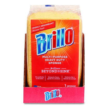 Multi-Purpose Sponge, 4.25 x 6.25, 2.12" Thick, Yellow, 6/Carton