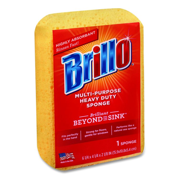 Multi-Purpose Sponge, 4.25 x 6.25, 2.12" Thick, Yellow, 6/Carton