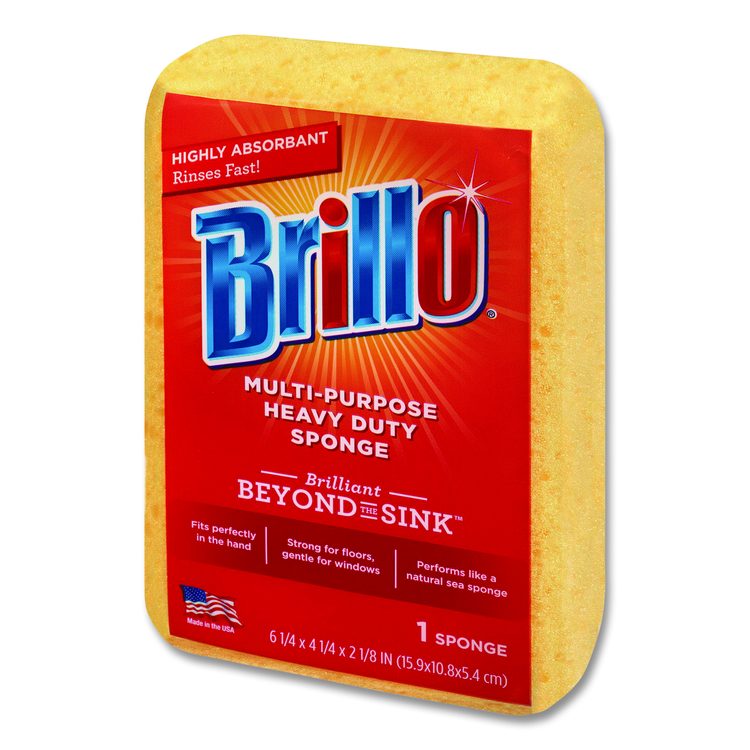 Multi-Purpose Sponge, 4.25 x 6.25, 2.12" Thick, Yellow, 6/Carton