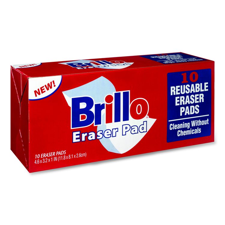 Commercial Eraser Pads, 3.2 x 4.6, 1" Thick, White, 10 Erasers/Box, 12 Boxes/Carton