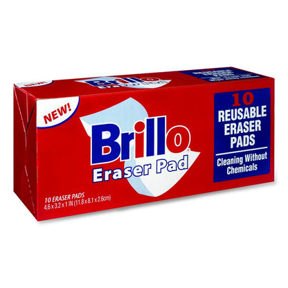 Commercial Eraser Pads, 3.2 x 4.6, 1" Thick, White, 10 Erasers/Box, 12 Boxes/Carton
