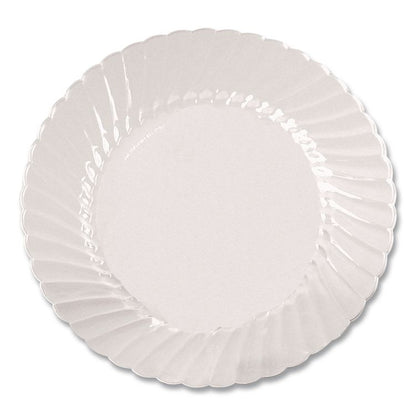 Classicware Plates, Plastic, 10.25" dia, Clear, 12/Bag, 12 Bags/Carton