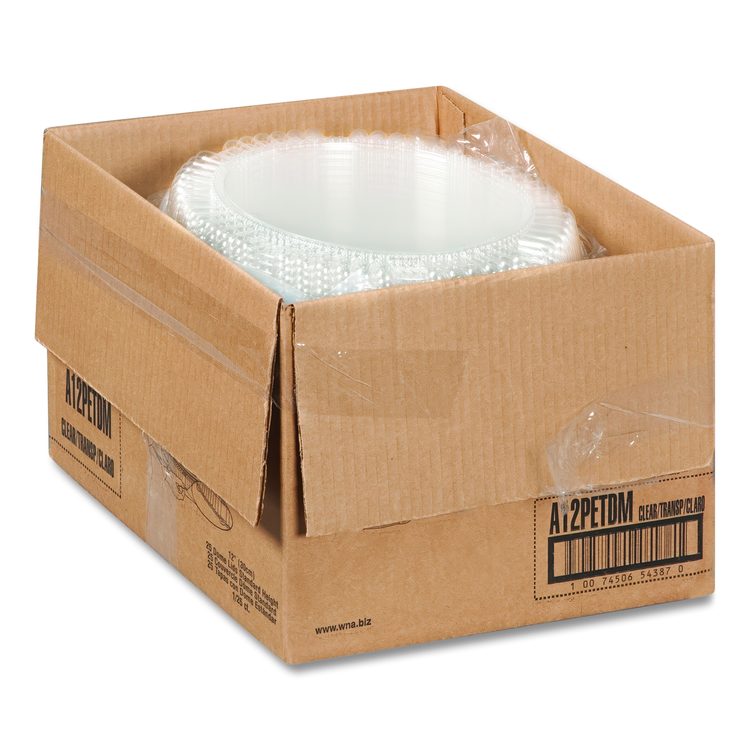 Caterline Dome Lids, 12" Diameter x 2.75" h, Clear, Plastic, 25/Carton