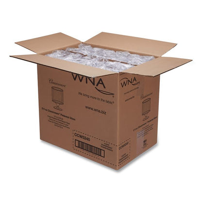 Classic Crystal Plastic Wine Glasses on Pedestals, 5 oz, Clear, 10/Pack, 24 Packs/Carton