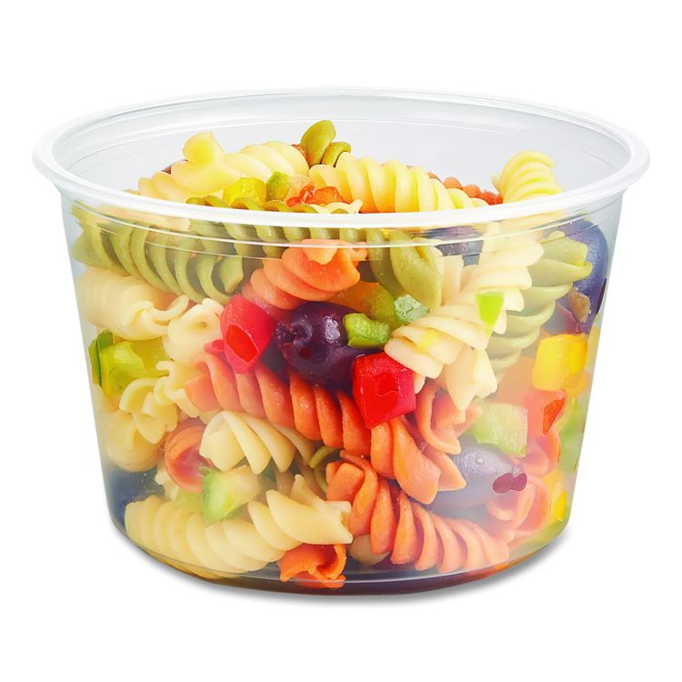 Deli Containers, 16 oz, Clear, Plastic, 50/Pack, 10 Packs/Carton