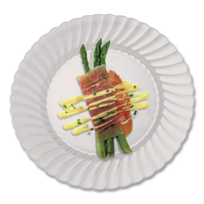 Classicware Plates, Plastic, 9" dia, Clear, 10/Bag, 18 Bags/Carton