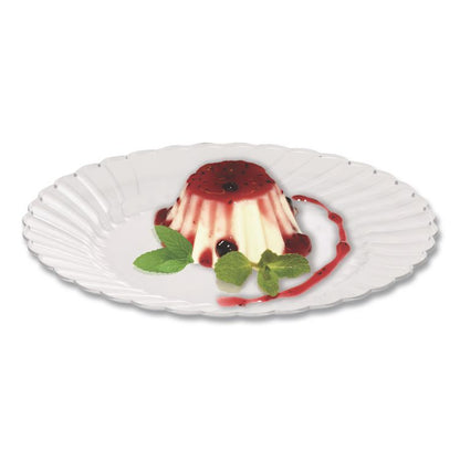 Classicware Plates, Plastic, 6" dia, Clear, 18/Bag, 10 Bags/Carton