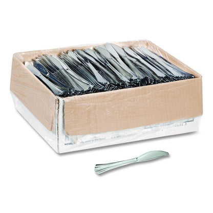 Heavyweight Plastic Knives, Reflections Design, Silver, 600/Carton