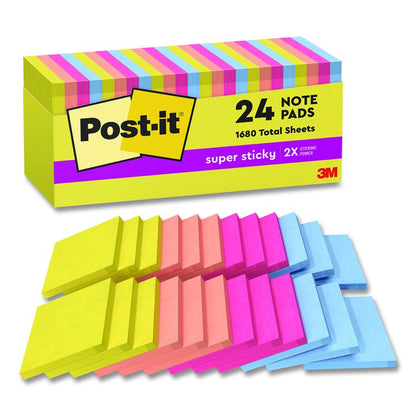 Note Pads in Summer Joy Collection Colors, 3" x 3", Summer Joy Collection Colors, 70 Sheets/Pad, 24 Pads/Pack