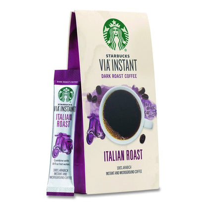VIA Ready Brew Coffee, 0.11 oz, Italian Roast, 8/Pack, 12 Packs/Carton