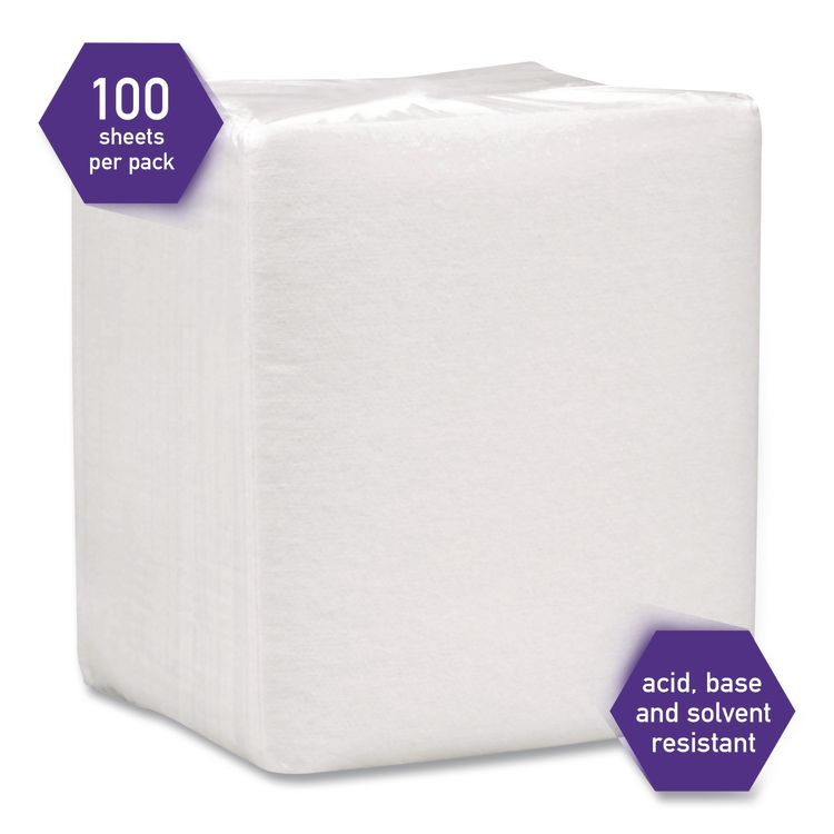 SCOTTPURE Critical Task Wipers, 1/4 Fold, 12 x 15, White, 100/Box, 4/Carton