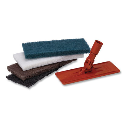 Medium-Duty Scrub Pad, 4.62 x 10, Blue, 10/Carton