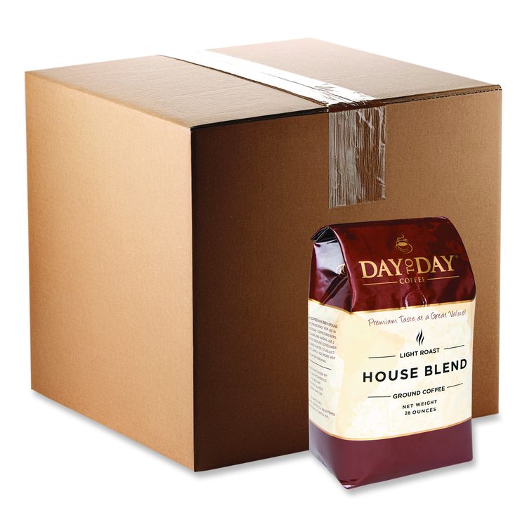 100% Pure Coffee, House Blend, Ground, 28 oz Bag, 3/Pack