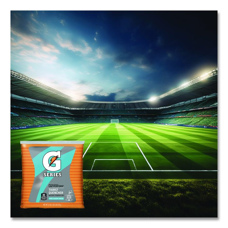 Powdered Drink Mix, Glacier Freeze, 21 oz Packet, Yields 2.5 Gallons per Packet, 32/Carton