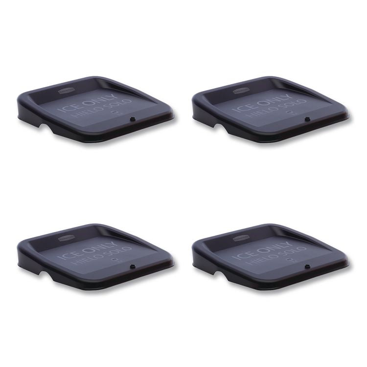 Ice Tote Lid, Black, 4/Carton