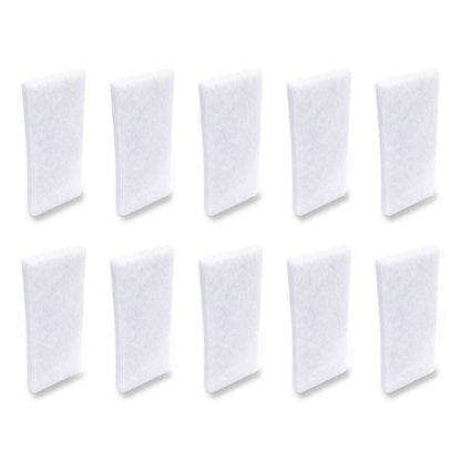 Fine Grade Utility Pad, 4.62 x 10, White, 10/Carton