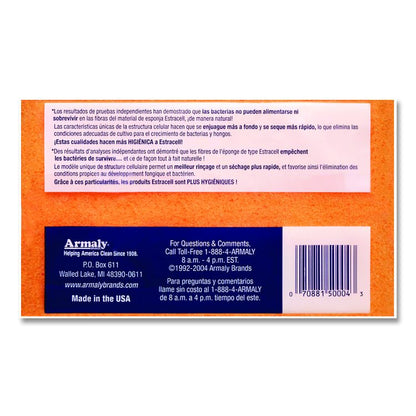 Commercial Heavy Duty Scrub Sponge, 3.5 x 6.12, 0.8" Thick, Orange/Green,12/Carton