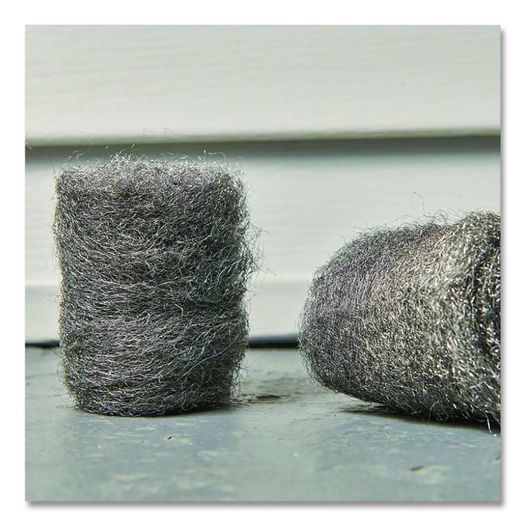 Strip and Shine Steel Wool Balls, 2.5 x 2, Gray, 6 Balls/Box, 24 Boxes/Carton