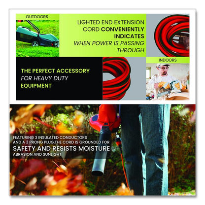 16 AWG Outdoor Extension Cord, 25 ft, 13 A, Orange