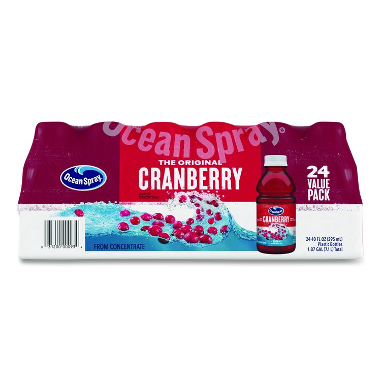 Cranberry Juice Cocktail, Cranberry, 10 oz Bottle, 24/Carton