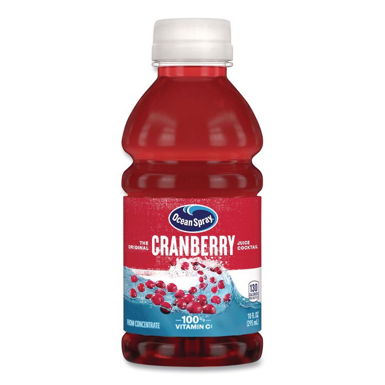 Cranberry Juice Cocktail, Cranberry, 10 oz Bottle, 24/Carton