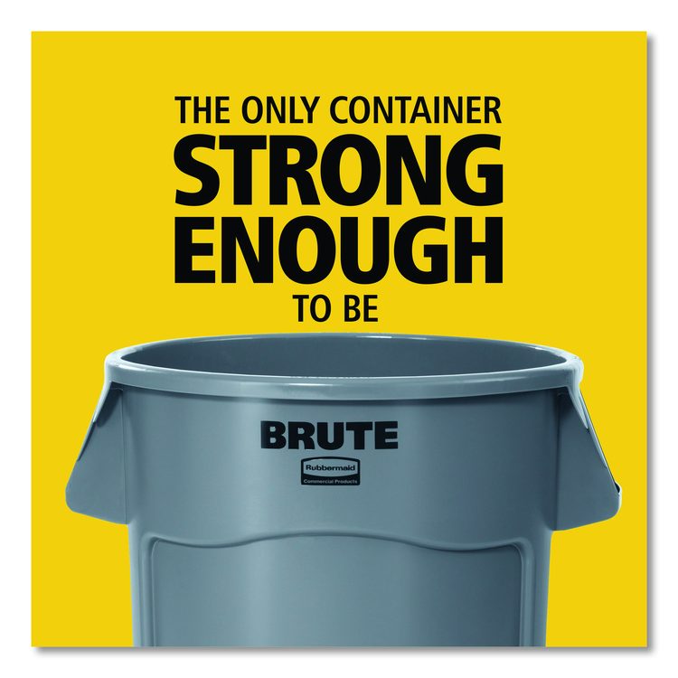 Brute Container, 10 gal, Plastic, Blue