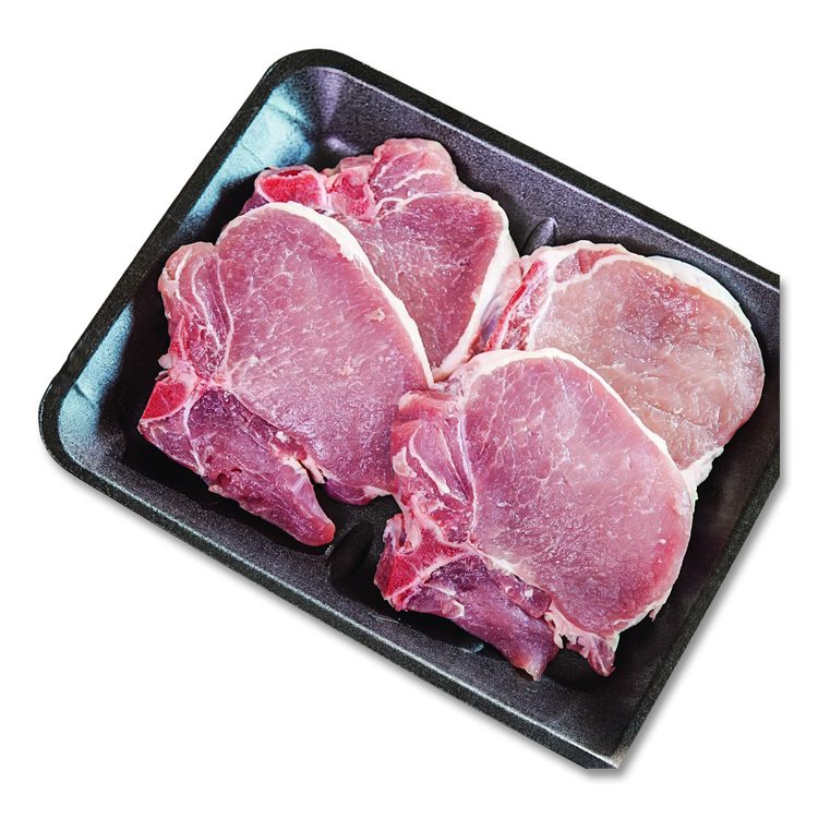 Supermarket Tray, #10S, 10.9 x 5.9 x 0.7, Black, Foam, 500/Carton