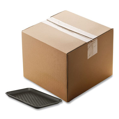 Supermarket Tray, #10S, 10.9 x 5.9 x 0.7, Black, Foam, 500/Carton
