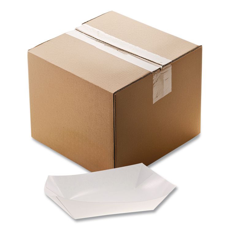 Paperboard Food Tray, #12 Beers Tray, 6 x 4 x 1.5, White, Paper, 300/Carton