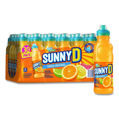 Tangy Original Sport Bottle, Orange, 11.3 oz Bottle, 30/Carton