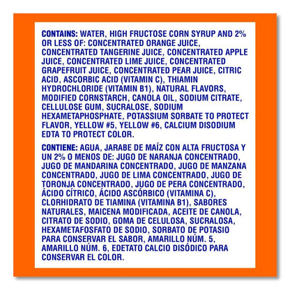 Tangy Original Sport Bottle, Orange, 11.3 oz Bottle, 30/Carton