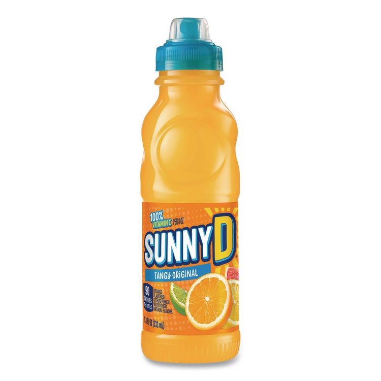 Tangy Original Sport Bottle, Orange, 11.3 oz Bottle, 30/Carton