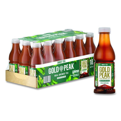 Sweet Black Tea Bottles, 16.9 oz Bottle, 18/Carton
