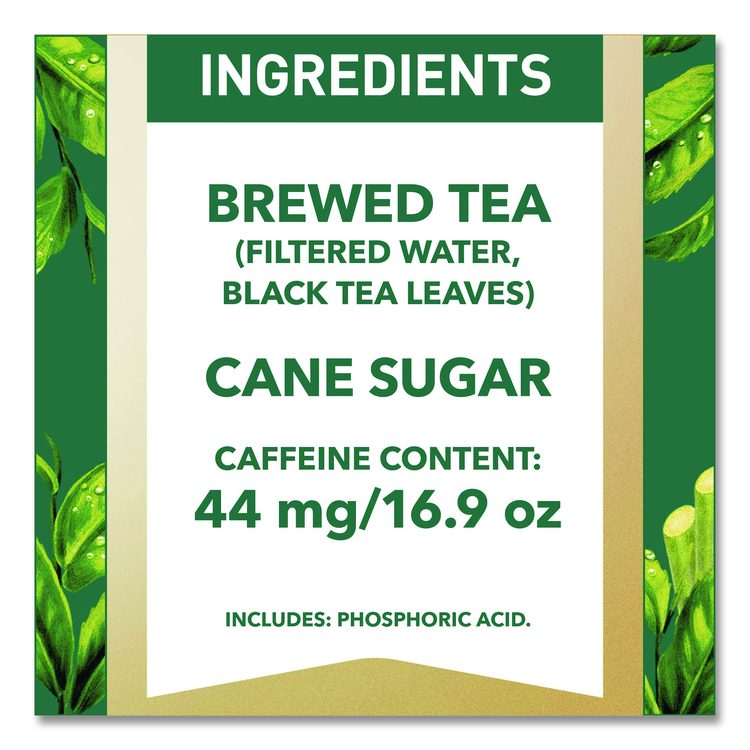 Sweet Black Tea Bottles, 16.9 oz Bottle, 18/Carton