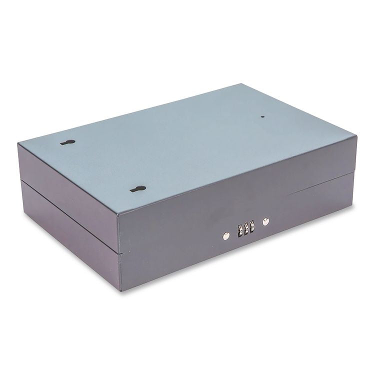 Combination Lockable Key Cabinet, 28-Key, 7.75 w x 3.25 d x 11.5 h, Metal, Gray