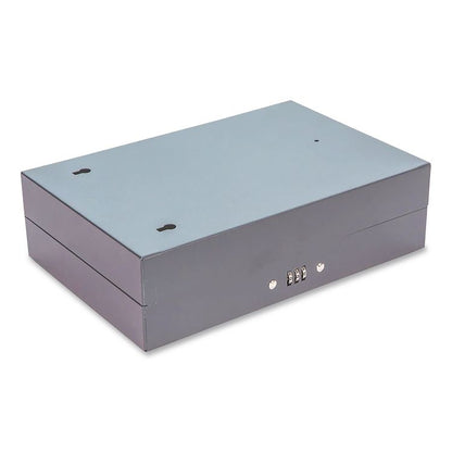 Combination Lockable Key Cabinet, 28-Key, 7.75 w x 3.25 d x 11.5 h, Metal, Gray