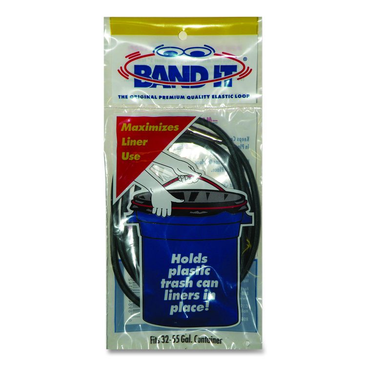 Trash Can Loops, for 32 gal to 55 gal Cans, 0.25" x 25", Gray, 36/Carton
