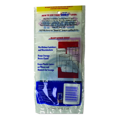 Trash Can Loops, for 5 gal to 20 gal Can, 0.25" x 16", Black, 36/Carton